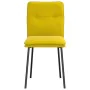Sillas de comedor 4 unidades terciopelo amarillo de , Sillas de comedor - Ref: Foro24-3315416, Precio: 169,88 €, Descuento: %