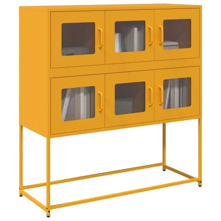 Aparador de acero laminado en frío amarillo 100,5x39x107 cm von , Sideboards - Ref: Foro24-853425, Preis: 137,11 €, Rabatt: %