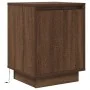 Mesilla de noche con luces LED roble marrón 38x34x50 cm by , Nightstands - Ref: Foro24-861277, Price: 48,24 €, Discount: %