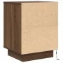 Mesilla de noche con luces LED roble marrón 38x34x50 cm by , Nightstands - Ref: Foro24-861277, Price: 48,24 €, Discount: %