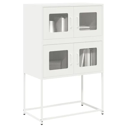 Aparador de acero blanco 68x39x107 cm by , Sideboards - Ref: Foro24-853349, Price: 100,58 €, Discount: %