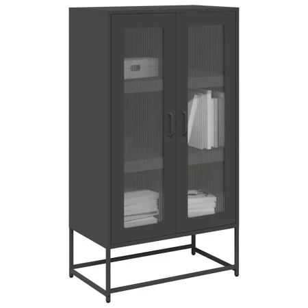 Aparador de acero negro 68x39x123 cm by , Sideboards - Ref: Foro24-853356, Price: 135,85 €, Discount: %
