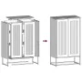 Aparador de acero blanco 68x39x123 cm by , Sideboards - Ref: Foro24-853361, Price: 173,43 €, Discount: %