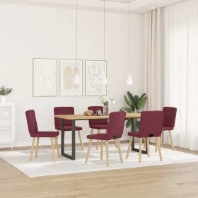 Sillas de comedor 6 unidades tela rojo tinto von , Essstühle - Ref: Foro24-3315570, Preis: 292,29 €, Rabatt: %