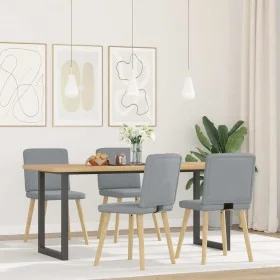 Sillas de comedor 4 unidades tela gris claro by , dining chairs - Ref: Foro24-3315297, Price: 195,94 €, Discount: %