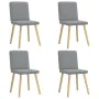Sillas de comedor 4 unidades tela gris claro by , dining chairs - Ref: Foro24-3315297, Price: 195,92 €, Discount: %