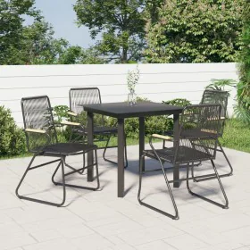 5-teiliges Gartensitzgruppen-Set aus schwarzem PVC-Rattan. von vidaXL, Gartensets - Ref: Foro24-3060274, Preis: 317,56 €, Rab...