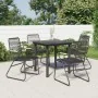 Juego de comedor de jardín 5 piezas ratán PVC negro by vidaXL, Garden sets - Ref: Foro24-3060274, Price: 319,04 €, Discount: %