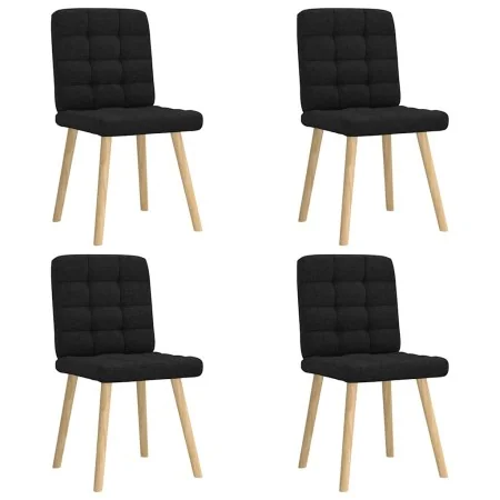 Sillas de comedor 4 unidades tela negras de , Sillas de comedor - Ref: Foro24-3315193, Precio: 202,99 €, Descuento: %