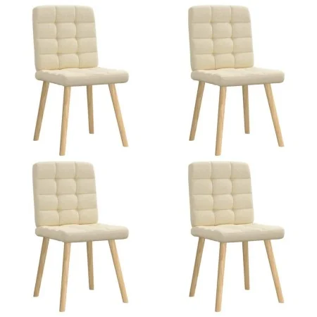 Sillas de comedor 4 unidades tela color crema von , Essstühle - Ref: Foro24-3315198, Preis: 202,28 €, Rabatt: %