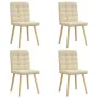 Sillas de comedor 4 unidades tela color crema von , Essstühle - Ref: Foro24-3315198, Preis: 202,28 €, Rabatt: %