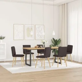 Sillas de comedor 6 unidades tela marrón oscuro von , Essstühle - Ref: Foro24-3315629, Preis: 316,26 €, Rabatt: %