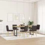 Sillas de comedor 6 unidades tela marrón oscuro by , dining chairs - Ref: Foro24-3315629, Price: 316,25 €, Discount: %