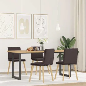 Sillas de comedor 4 unidades tela marrón oscuro by , dining chairs - Ref: Foro24-3315359, Price: 211,80 €, Discount: %