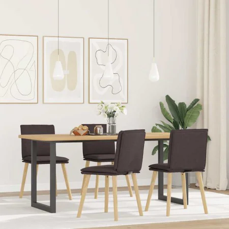 Sillas de comedor 4 unidades tela marrón oscuro von , Essstühle - Ref: Foro24-3315359, Preis: 211,80 €, Rabatt: %