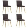 Sillas de comedor 4 unidades tela marrón oscuro von , Essstühle - Ref: Foro24-3315359, Preis: 211,80 €, Rabatt: %