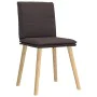 Sillas de comedor 4 unidades tela marrón oscuro von , Essstühle - Ref: Foro24-3315359, Preis: 211,80 €, Rabatt: %