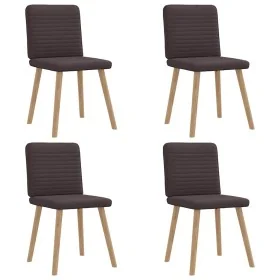 Sillas de comedor 4 unidades tela marrón oscuro von , Essstühle - Ref: Foro24-3315248, Preis: 198,45 €, Rabatt: %
