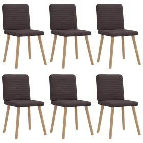 Sillas de comedor 6 unidades tela marrón oscuro von , Essstühle - Ref: Foro24-3315518, Preis: 296,50 €, Rabatt: %