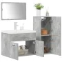 Juego muebles de baño 4 pzas madera contrachapada gris hormigón de , Muebles de baño - Ref: Foro24-3324903, Precio: 349,81 €,...