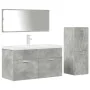 Juego muebles de baño 4 pzas madera contrachapada gris hormigón de , Muebles de baño - Ref: Foro24-3324903, Precio: 349,81 €,...