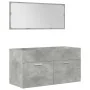 Juego muebles de baño 4 pzas madera contrachapada gris hormigón de , Muebles de baño - Ref: Foro24-3324903, Precio: 349,81 €,...
