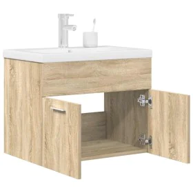 Mueble de baño con lavabo incorporado y grifo roble Sonoma von , Badezimmermöbel - Ref: Foro24-3325014, Preis: 186,73 €, Raba...