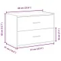 Armario con 2 cajones madera vieja 60x31x40cm madera ingeniería de , Cajoneras - Ref: Foro24-858835, Precio: 56,16 €, Descuen...