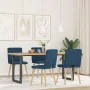 Sillas de comedor 4 unidades tela azul de , Sillas de comedor - Ref: Foro24-3315229, Precio: 199,30 €, Descuento: %