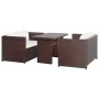 Set muebles de jardín 3 pzas con cojines ratán sintético marrón de , Conjuntos de jardín - Ref: Foro24-43914, Precio: 358,10 ...
