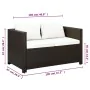 Set muebles de jardín 3 pzas con cojines ratán sintético marrón de , Conjuntos de jardín - Ref: Foro24-43914, Precio: 358,10 ...