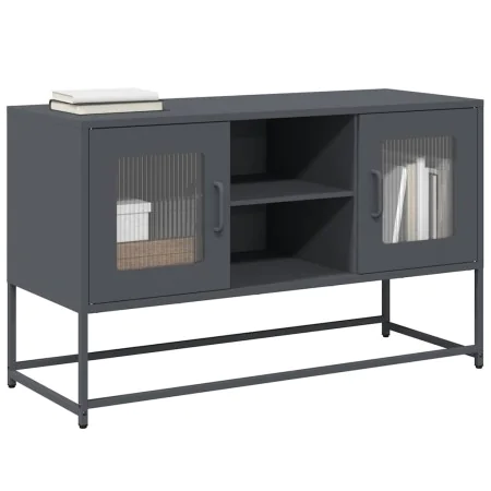 Mueble para TV de acero gris antracita 100,5x39x60,5 cm by , TV Furniture - Ref: Foro24-853382, Price: 90,90 €, Discount: %