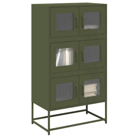 Aparador de acero verde oliva 68x39x123 cm by , Sideboards - Ref: Foro24-853354, Price: 138,18 €, Discount: %