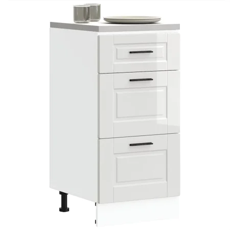 Mueble bajo de cocina Porto alto brillo blanco by , Kitchen cabinets - Ref: Foro24-854222, Price: 96,96 €, Discount: %