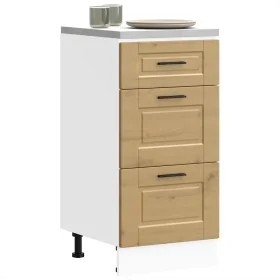 Mueble bajo de cocina porto roble artesano madera reconstituida by , Kitchen cabinets - Ref: Foro24-854229, Price: 88,32 €, D...