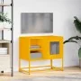Mueble para TV de acero amarillo mostaza 68x39x60,5 cm de , Muebles TV - Ref: Foro24-853389, Precio: 68,64 €, Descuento: %