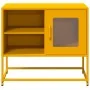 Mueble para TV de acero amarillo mostaza 68x39x60,5 cm de , Muebles TV - Ref: Foro24-853389, Precio: 68,64 €, Descuento: %