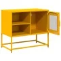 Mueble para TV de acero amarillo mostaza 68x39x60,5 cm de , Muebles TV - Ref: Foro24-853389, Precio: 68,64 €, Descuento: %