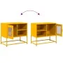 Mueble para TV de acero amarillo mostaza 68x39x60,5 cm de , Muebles TV - Ref: Foro24-853389, Precio: 68,64 €, Descuento: %
