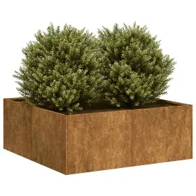 Jardinera oxidada acero corten 80x80x30 cm de , Maceteros y jardineras - Ref: Foro24-860807, Precio: 53,45 €, Descuento: %