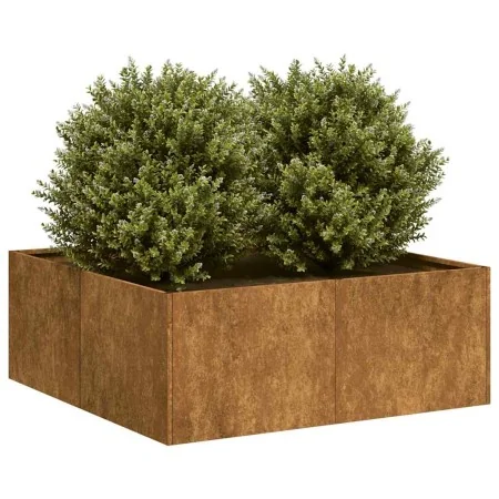 Jardinera oxidada acero corten 80x80x30 cm by , Pots and planters - Ref: Foro24-860807, Price: 53,45 €, Discount: %