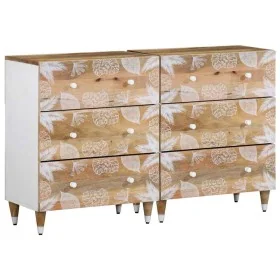 Aparadores 2 uds de madera maciza de mango 60x33,5x75 cm by , Lockers and storage cabinets - Ref: Foro24-3310133, Price: 266,...