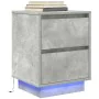 Mesilla de noche con luces LED gris hormigón 38x34x50 cm by , Nightstands - Ref: Foro24-861289, Price: 57,54 €, Discount: %