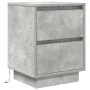 Mesilla de noche con luces LED gris hormigón 38x34x50 cm by , Nightstands - Ref: Foro24-861289, Price: 57,54 €, Discount: %