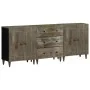 Aparadores 3 uds de madera maciza de mango gris claro von , Schließfächer und Lagerschränke - Ref: Foro24-3310017, Preis: 341...