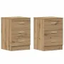 Mesitas de noche 2 uds madera roble artisan 38x35x55 cm de , Mesitas de noche - Ref: Foro24-861127, Precio: 102,29 €, Descuen...