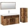 Juego de muebles de baño 4 piezas madera ingeniería envejecida by , Bathroom furniture - Ref: Foro24-3328917, Price: 372,44 €...