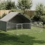 Caseta perros exterior con corral 5x3x1,9 m acero galvanizado by , Dog kennels - Ref: Foro24-3329243, Price: 234,58 €, Discou...
