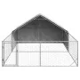 Caseta perros exterior con corral 5x3x1,9 m acero galvanizado by , Dog kennels - Ref: Foro24-3329243, Price: 234,58 €, Discou...