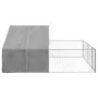 Caseta perros exterior con corral 5x3x1,9 m acero galvanizado by , Dog kennels - Ref: Foro24-3329243, Price: 234,58 €, Discou...